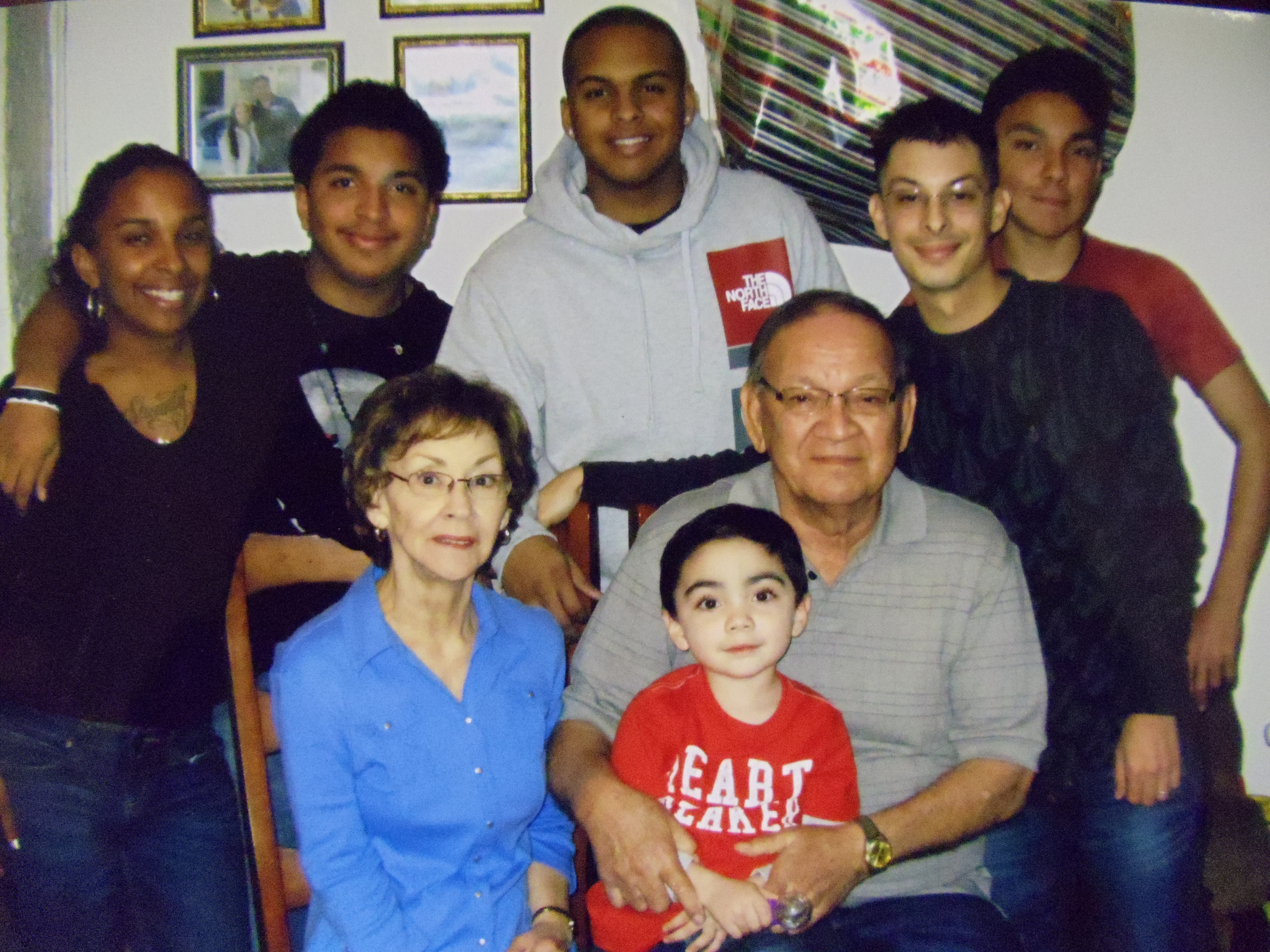 My Parents and all the Grandchildren. (Shawn Dean Zuniga, Timothy Ashton Johnson, David Joshua Johnson, Brttney Cara Johnson, Evan Noah Landez, and John Ryan Gabriel Landez)