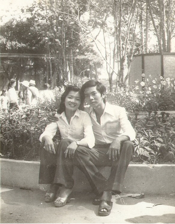 Thu Le, Nhat Nguyen after two years of dating, they were at a park in Tao Dan of Sai Gon, Vet Nam(1981)