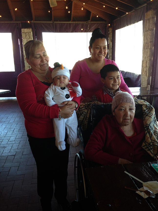Maria De Jesus Perez with Teresa Lopez and Miriam Guzman, Antonio, and Valentino (2013)