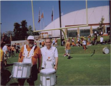Daniel with James Turnpi a fellow member of the Texas Longhorn Alumni Band