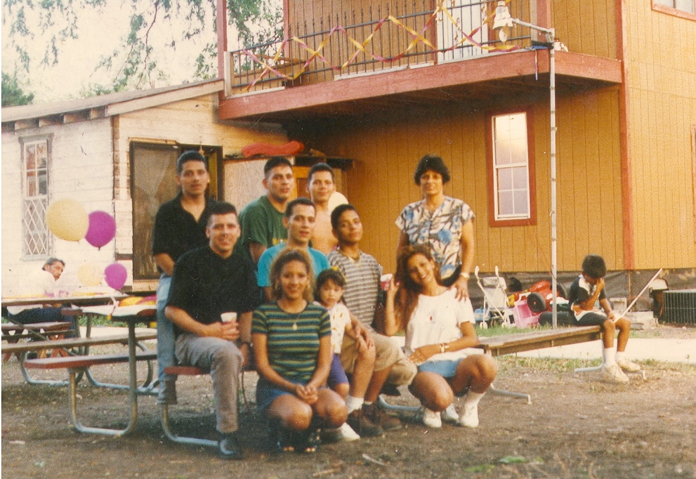 my family, at a party, my uncle's house, 1995