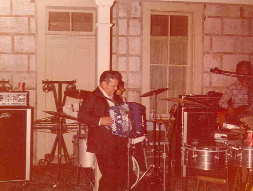 Grandpa playing according in a Nightclub, 1977