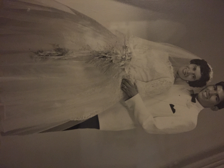 Olivia and Santiago Guzman wedding in 1957