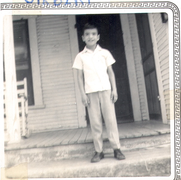 This is him when he was 9 years old on his front porch