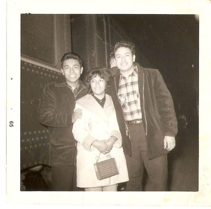 Victor, Juanita, and his brother Goyo in Chicago, Il.