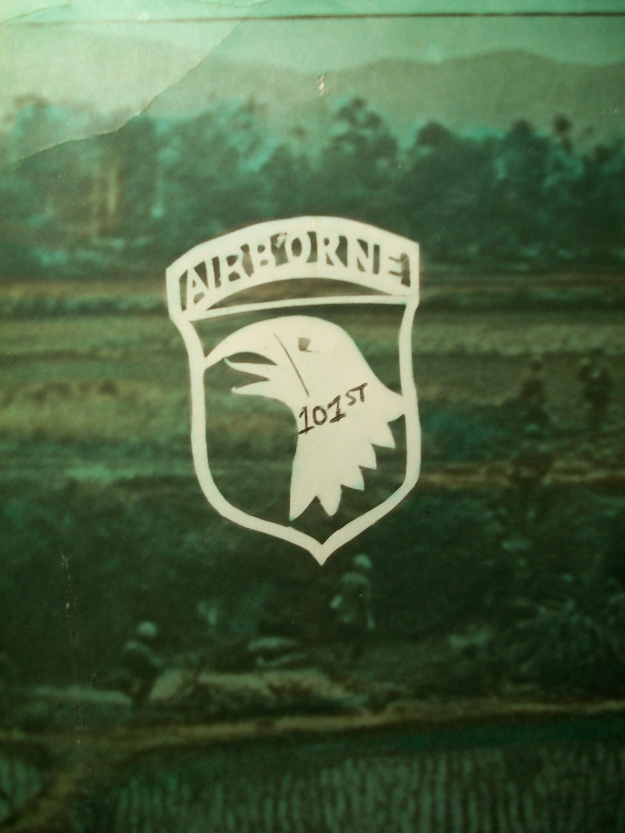 Robert Martinez wrote in the letters 101st airborne, it was his unit while in Vietnam.