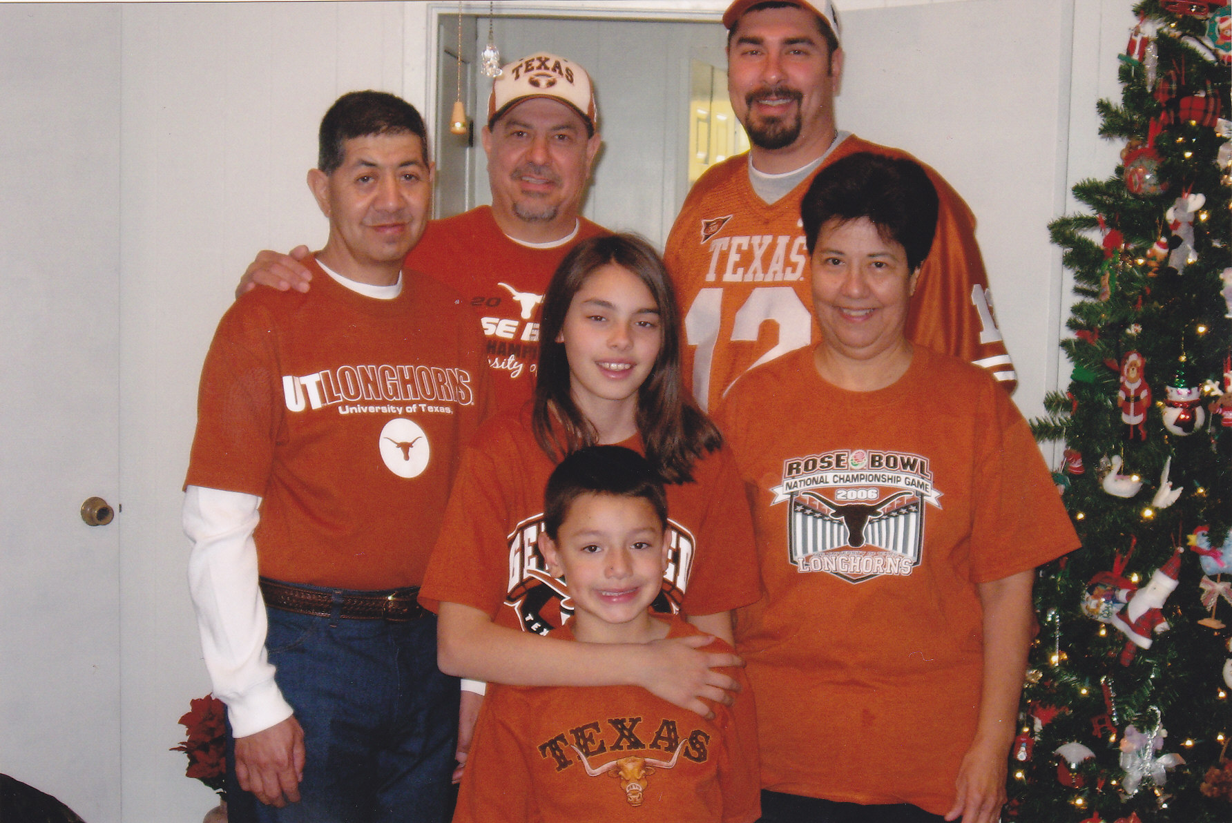 My Longhorn Fan Family on the way to the RoseBowl 2006 at the Alamo Dome