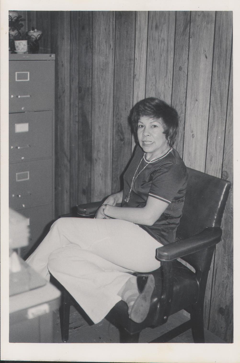 Margarita at her desk 1982