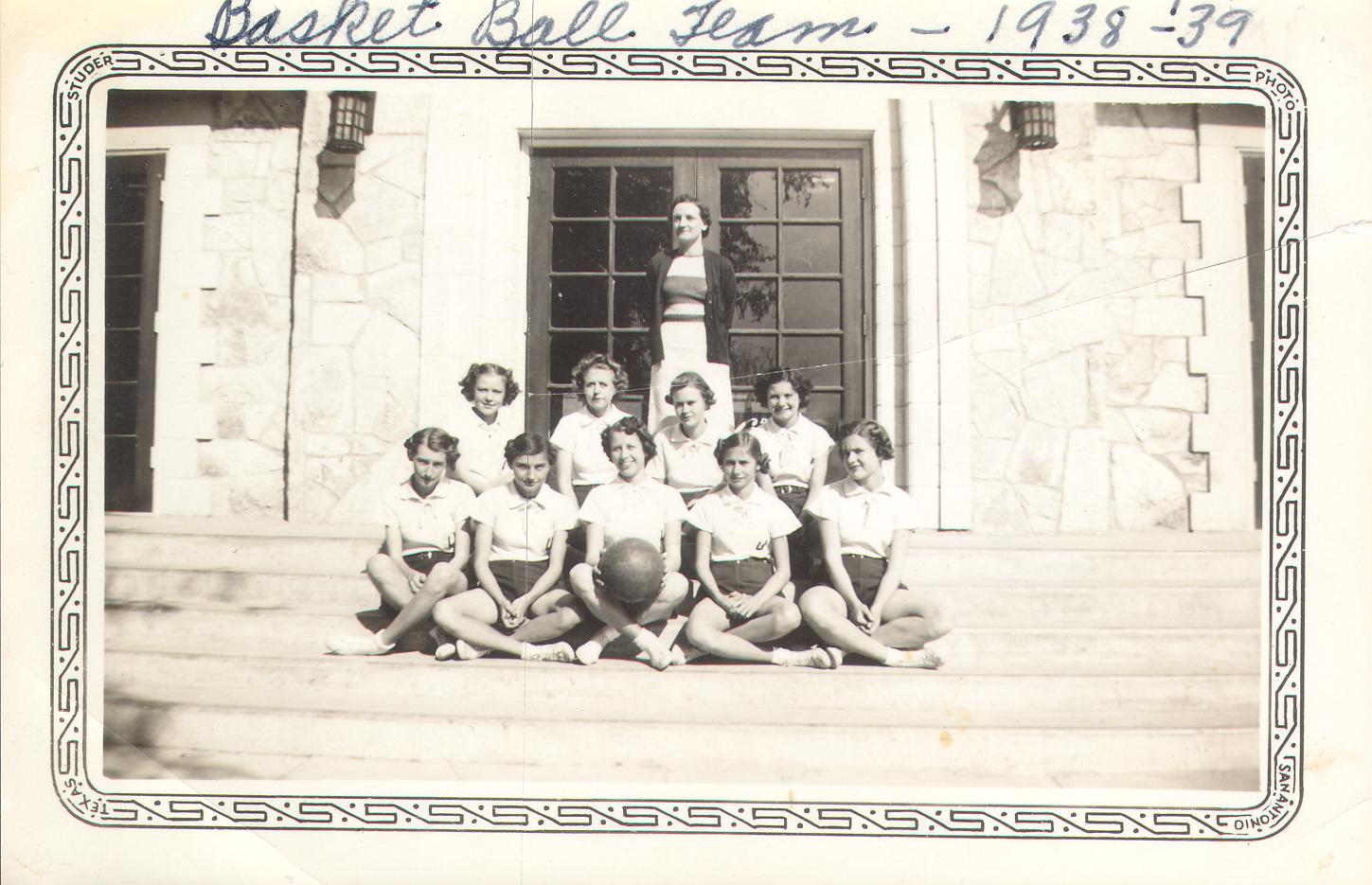 Basketball team- first row, far right- 1938-9