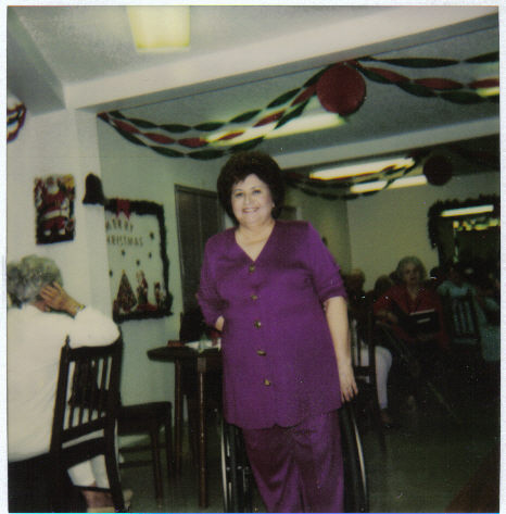 Eva in 2003 raising money for her the residents at her work.