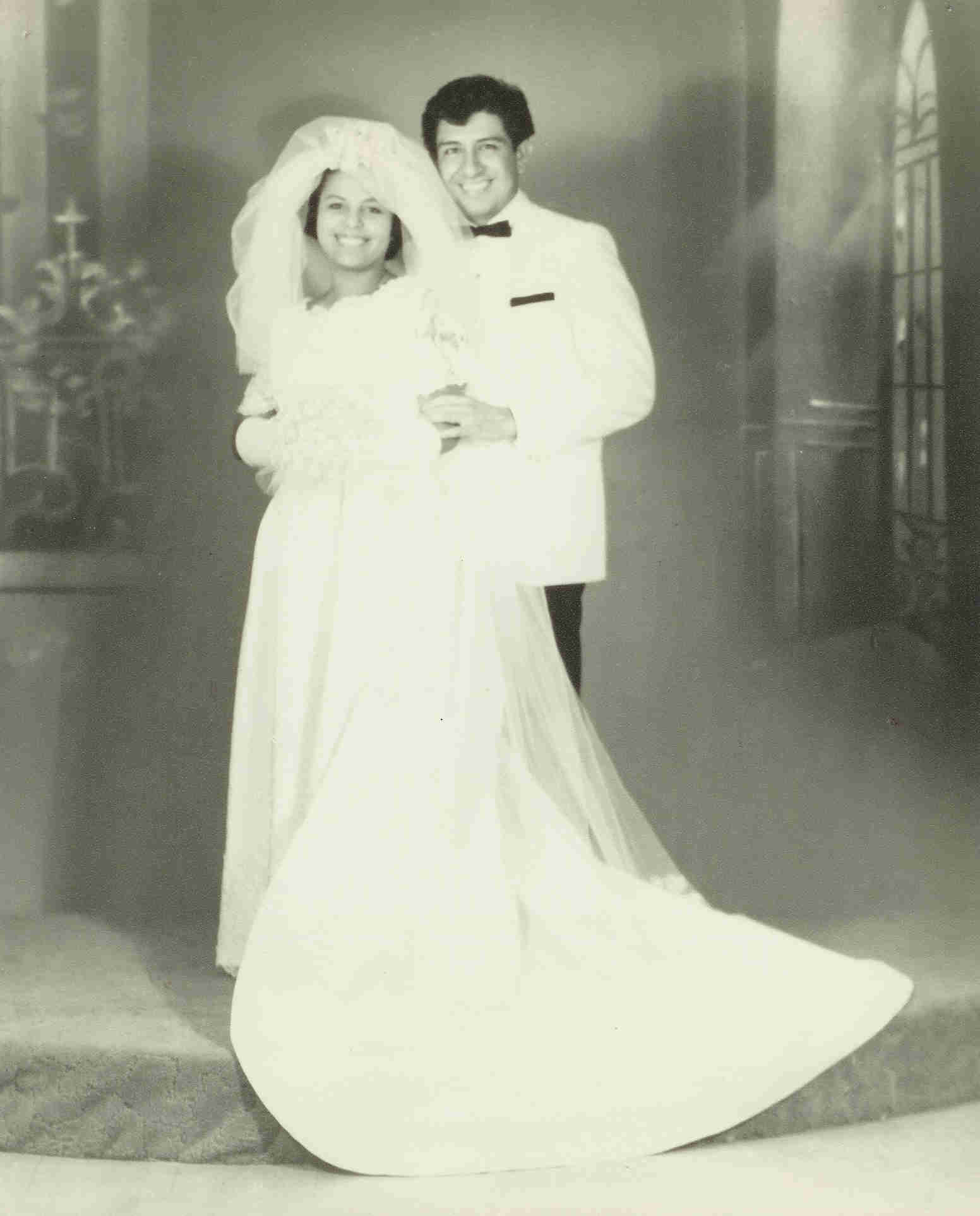 Yolanda's wedding day on August 20, 1966