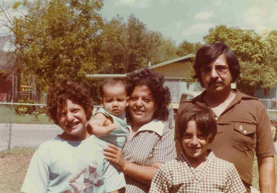 Yolanda with her husband and three children in 1978