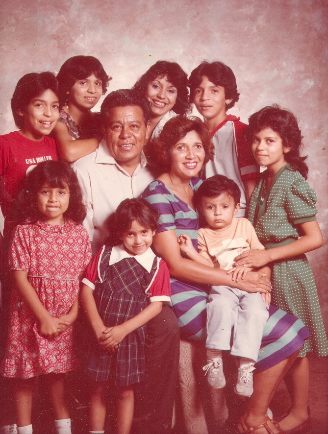 Mary Helen and her 8 children.
