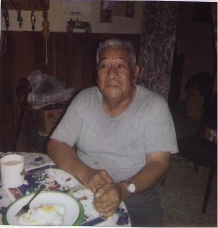 April 14, 2004 my Grandfather Jose R. Briseno getting ready to eat his breakfast at 8:15 A.M