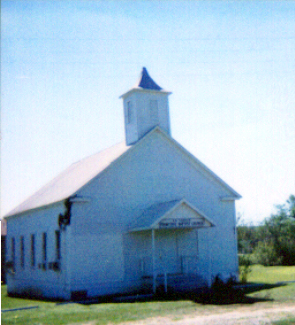 Rector Chapel, which is now the La Vernia Primitive Baptist Church (Courtesy of A. M. Middleton)