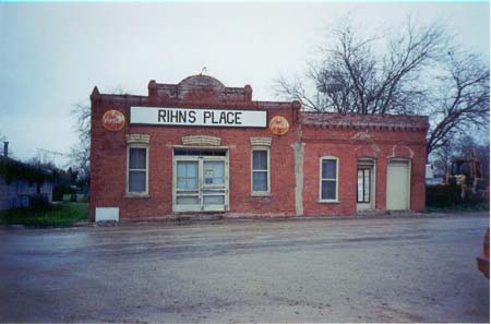 Rihn's Place & Haas' Meat Market in the west half of the Building