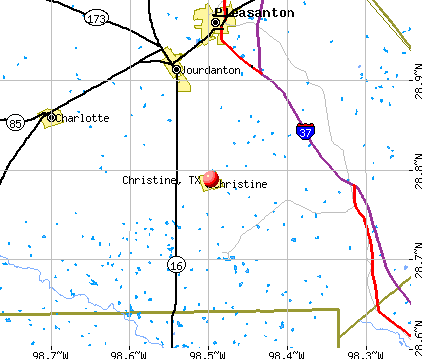 Christine, TX map