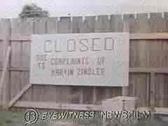Sign outside of Chicken Ranch October 1973