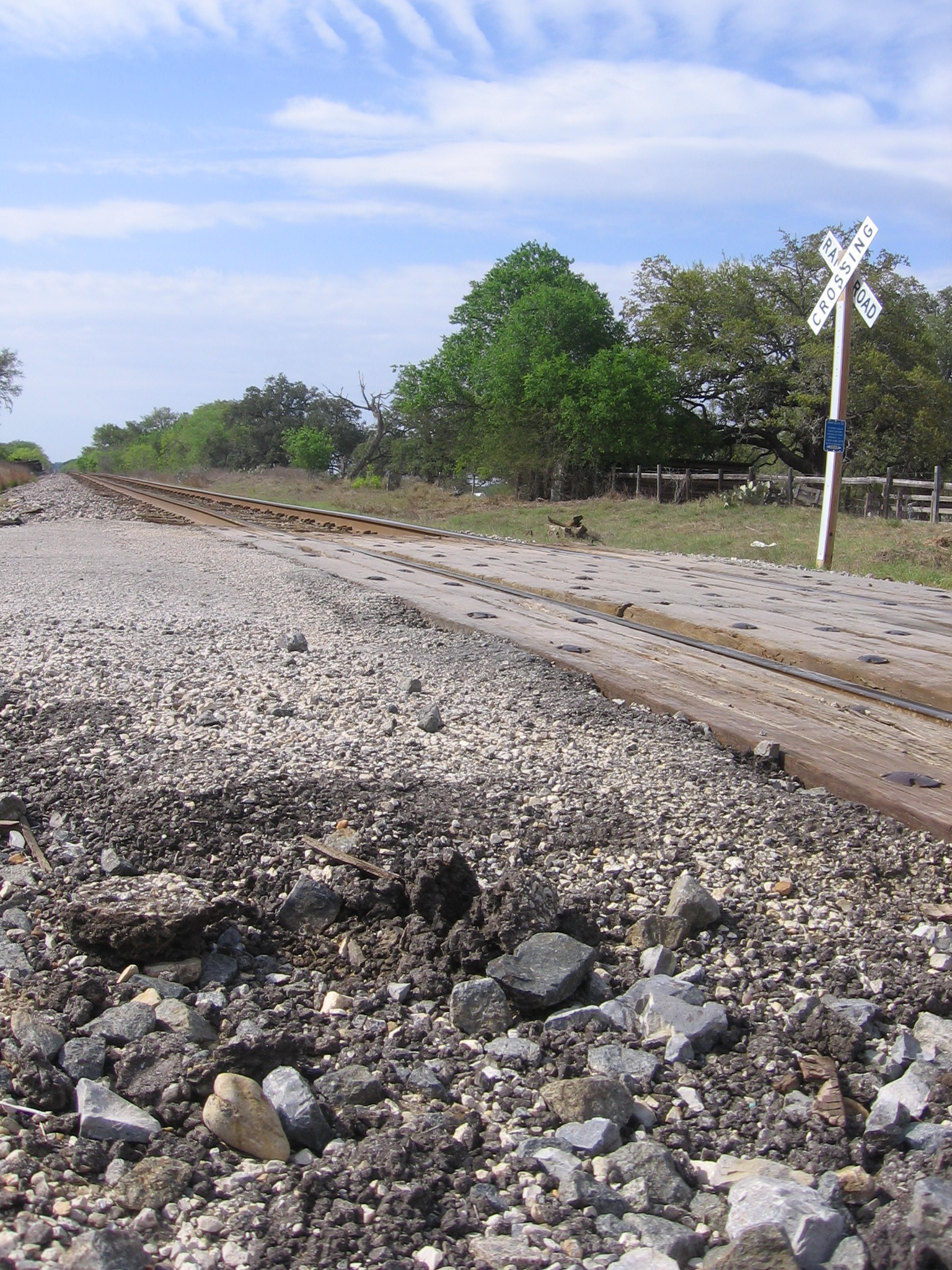 Railroad tracks in Coughran Texas