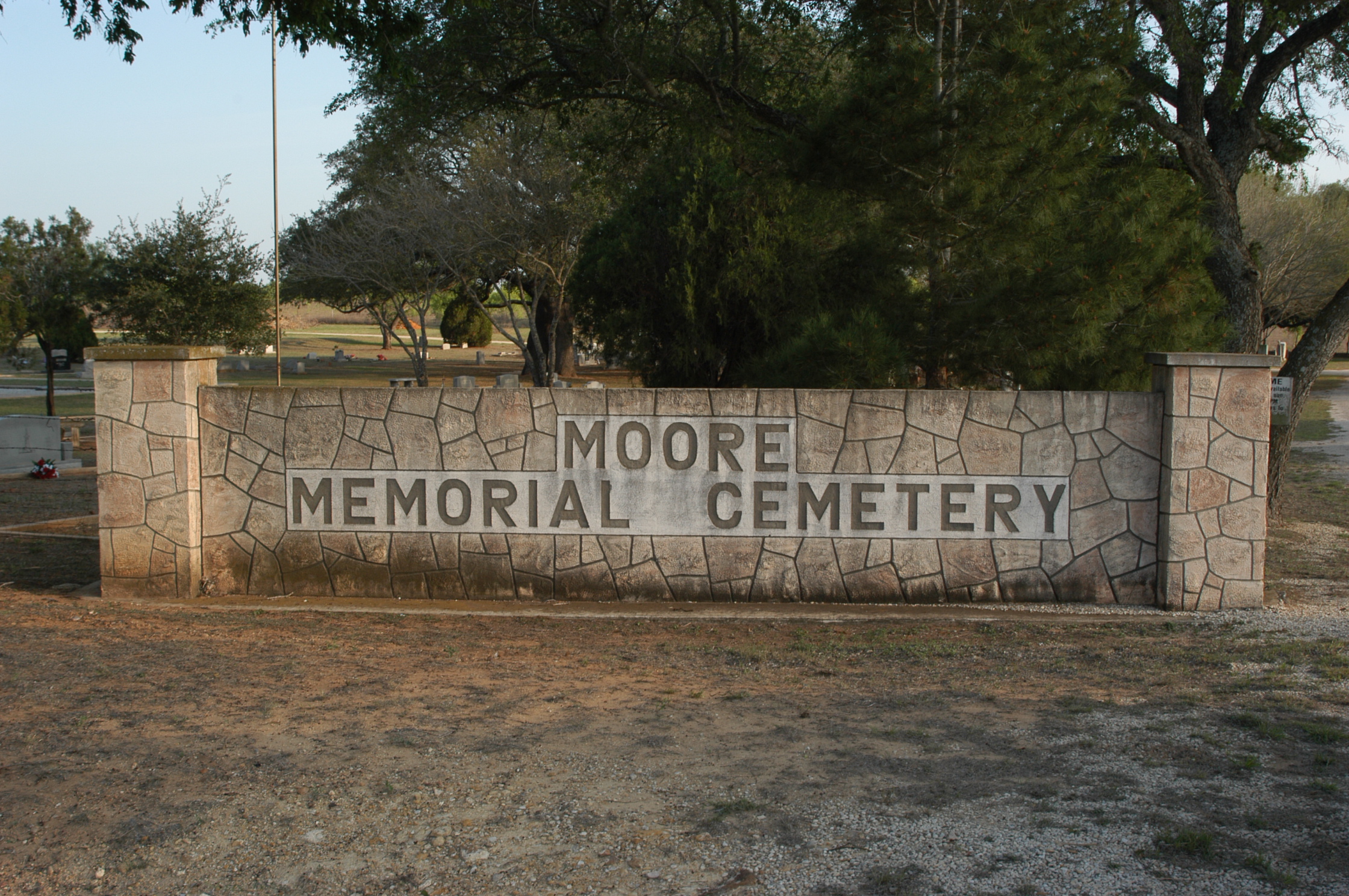 Left Side Entry, Moore Memorial Cemetery