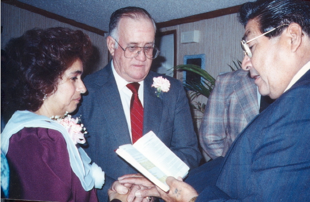 Wedding of Gerald Wright and Olga Vasquez on December 28, 1991- Somerset, Texas