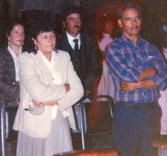 Manuel and Josefina, at church, Praying, 1995