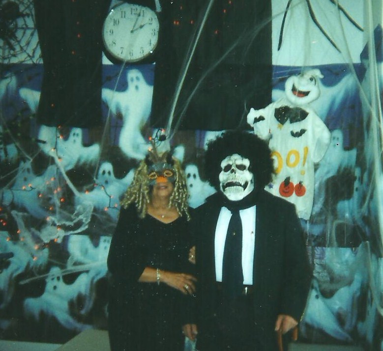 Maria with her husband Celso Gonzalez in a halloween party (2007)