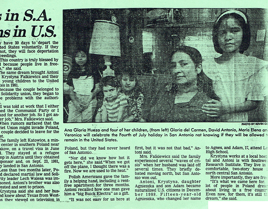 Ana Gloria Huezo in San Antonio Express News article