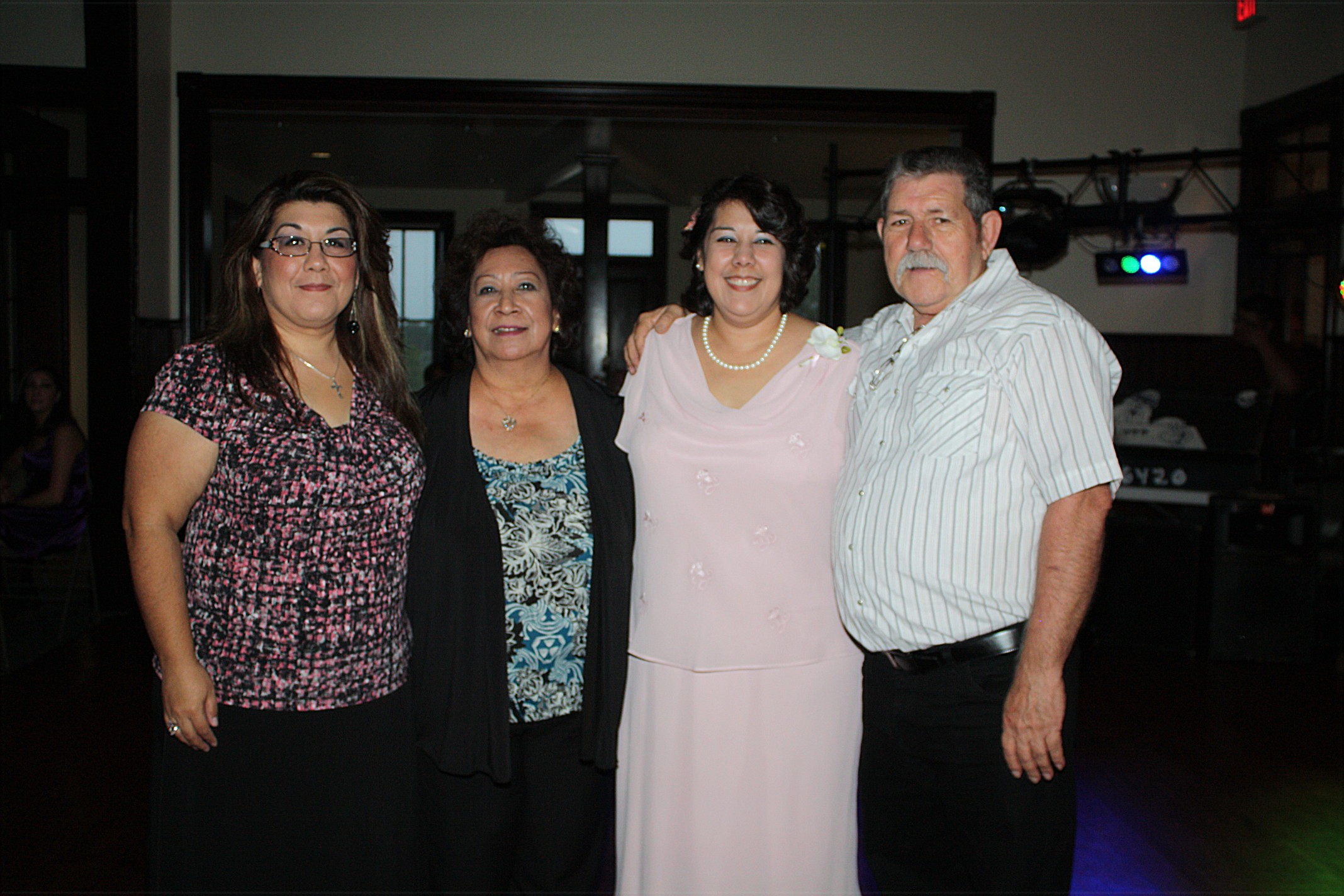 Left to Right-Betty, Maria, Antoinetta, and Frank at a Wedding of Frank and Maria's Granddaughter