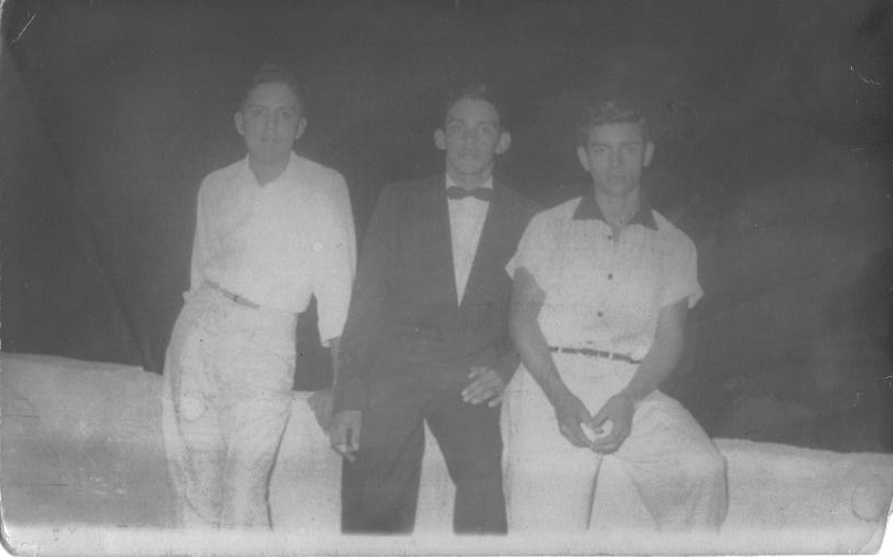 1955 Piedras Negras with his friends. Raul is in the middle.
