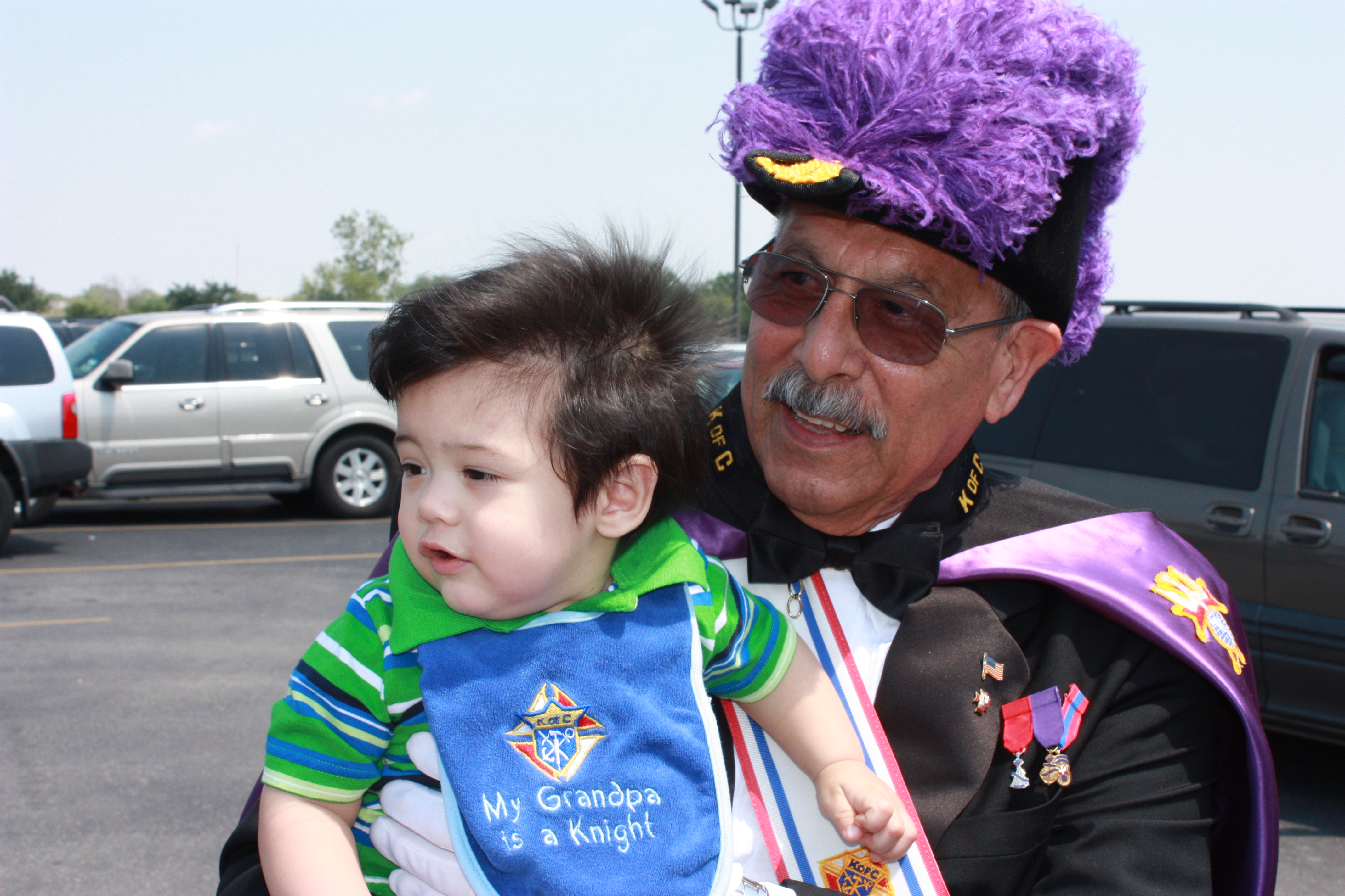 Jesse in full regalia with Cristian 2012