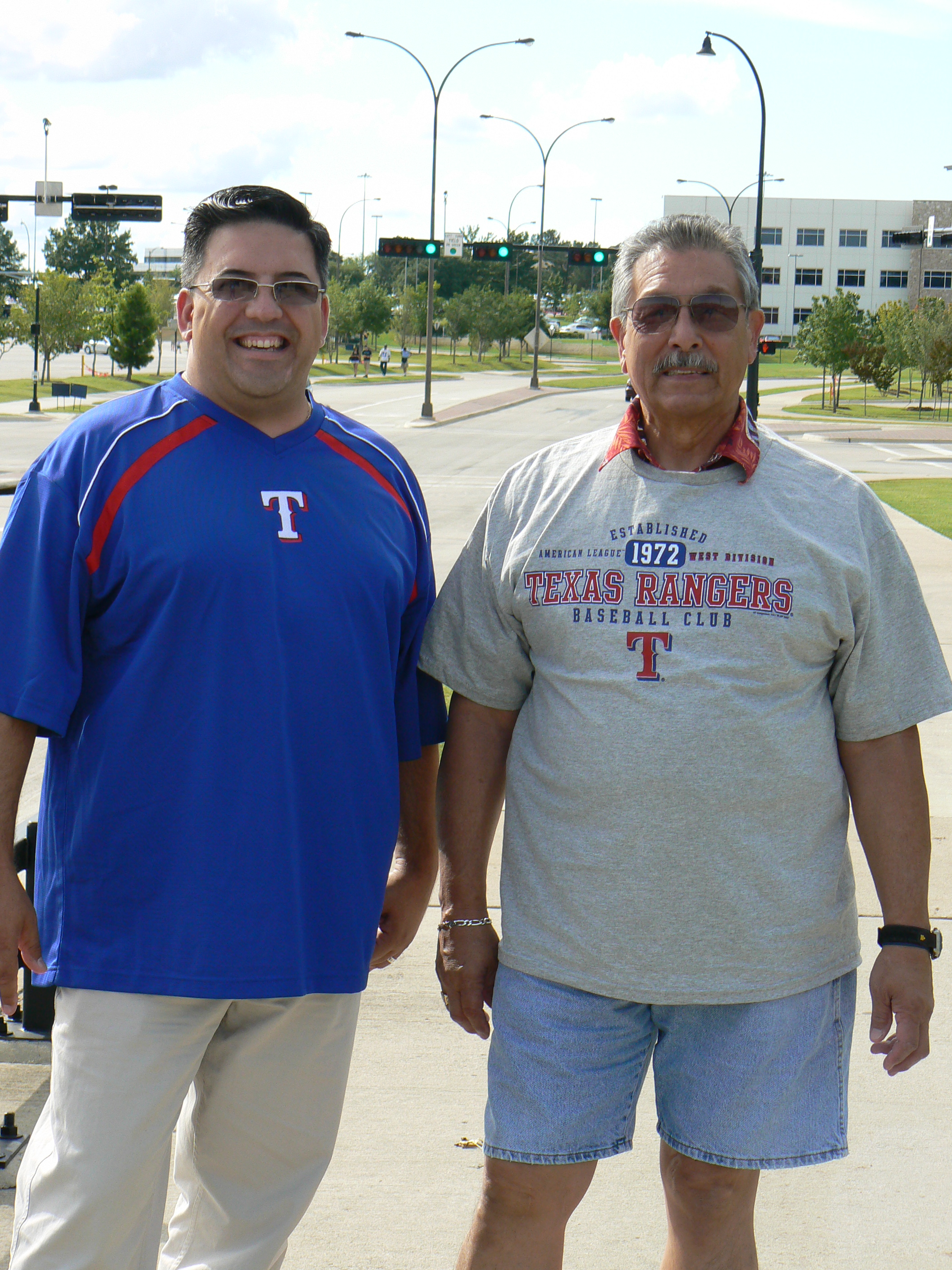 Rodney La Point and Jesse Aguilar at Texas Rangers game