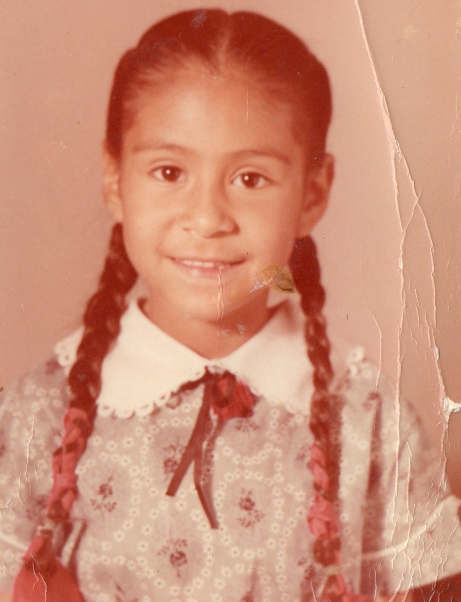 Rebecca's first grade picture. Professionally photographed at Carvajal Elementary in 1955.