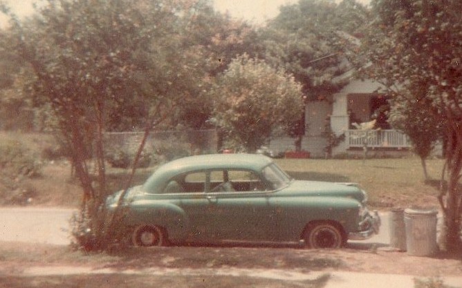 Taken on June 1967 of Rebecca's brother's 1956 Chevy.