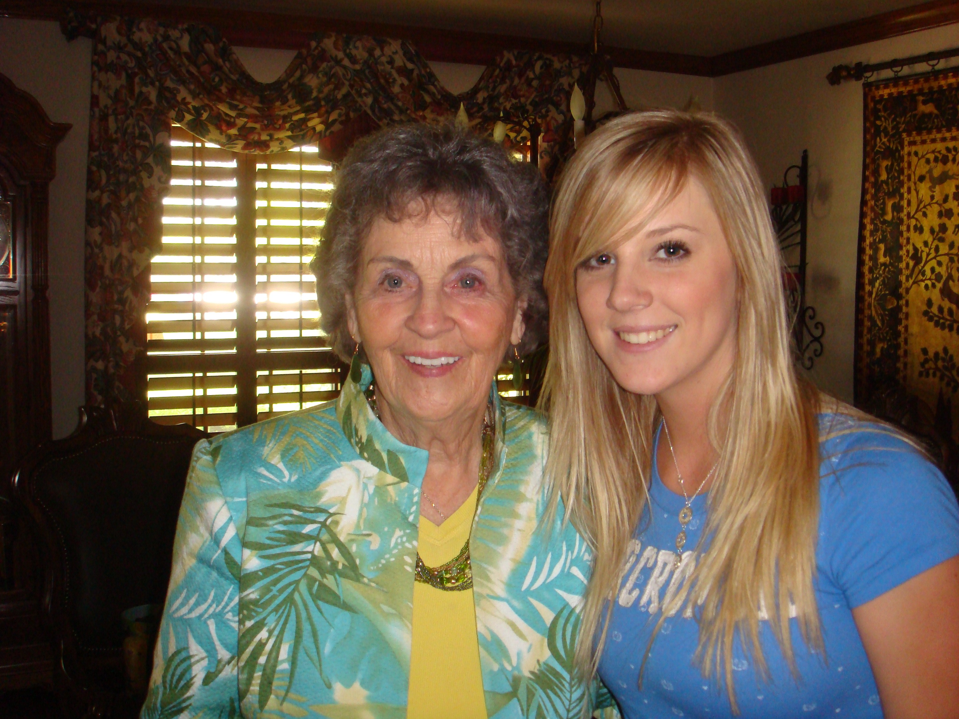 Willie Mae Gates and Kristee Langham at Easter on March 23, 2008