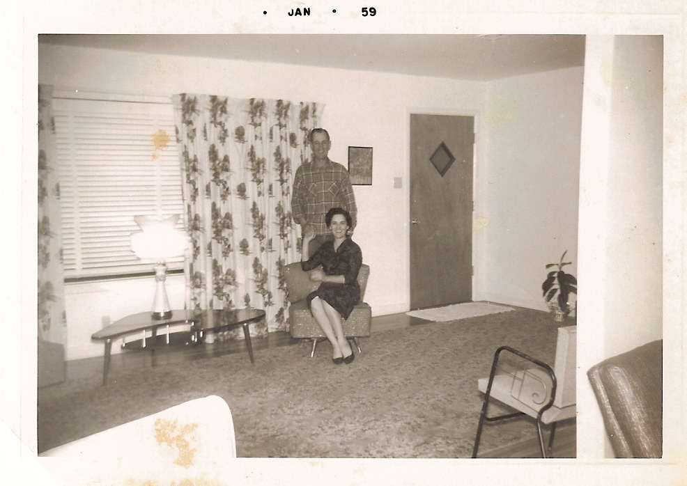 Willie Mae Gates and husband, Maxell Gates, at their home in January 1959.