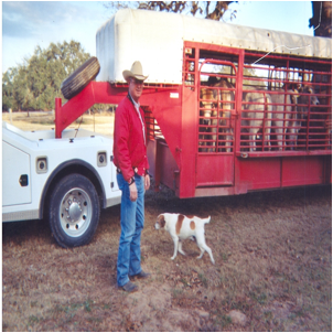 endell Munson on his ranch in Pleasanton (2003)