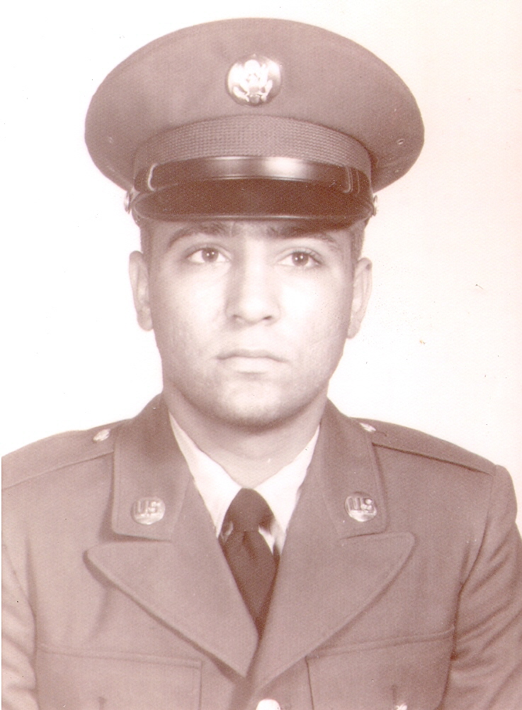 Jose Chavez in an Army Uniform at the Recruit training site(1966) - portrait