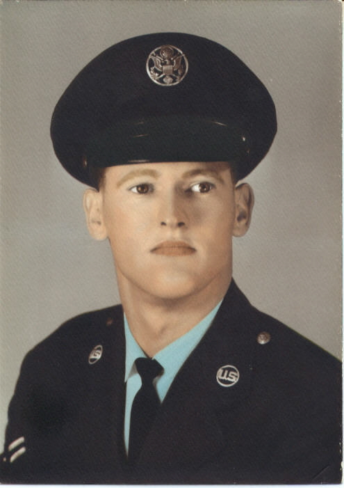 A2C Jack J. Christensen, Jr. Lackland AFB 1967 Air Force Basic Training, in his early twenties.