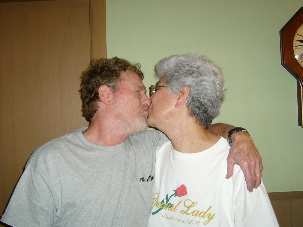 Recent photo of Mr. and Mrs. Christensen in their home in San Antonio, Texas April 8, 2004.