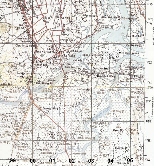 Military map overlay of movement during the Tet Offensive