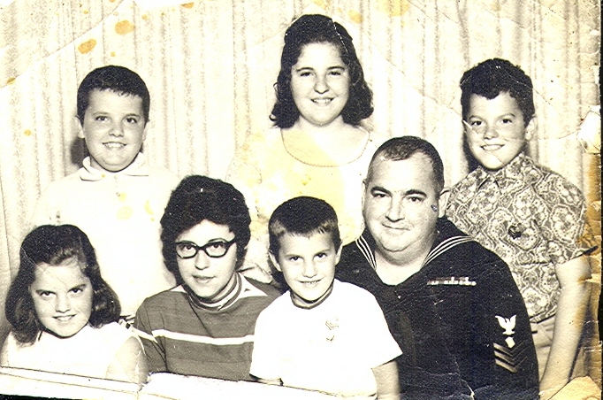 From left to right, back 
row Raymond Jr. (Butch) Lumina Jr. (Babe) Peter. Front row Irene (Gabby), Lumina, Robert, Raymond. Picture taken in 1971
Her husband had this picture with him in Vietnam.