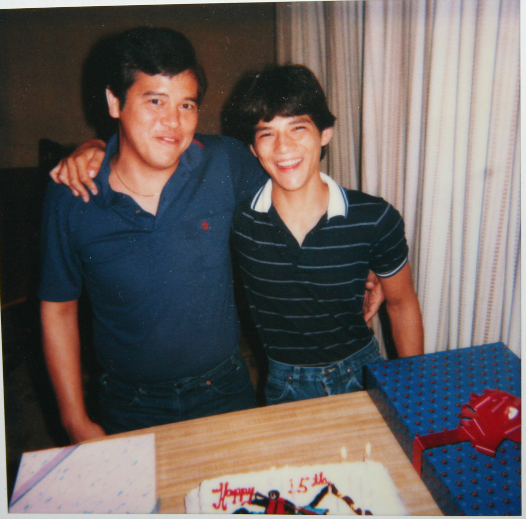 Sam Wong and oldest son Sammy Wong Jr. on his 15th birthday
