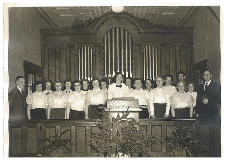 Baptist Church Choir in South New Berlin, New York- Marian fifth from the left