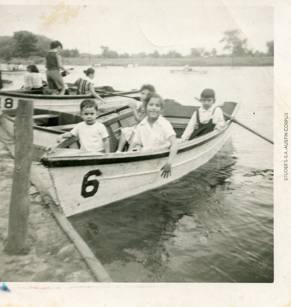 Gloria Garcia in boat