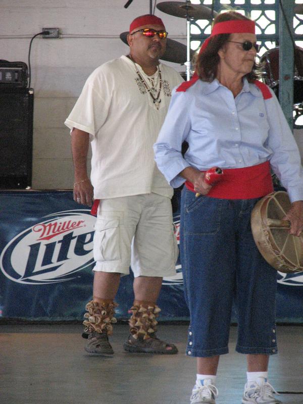 Jovita and John Hernandez from Danza Azteca de Yanaguana at Mission San Jose County Fest (2009)