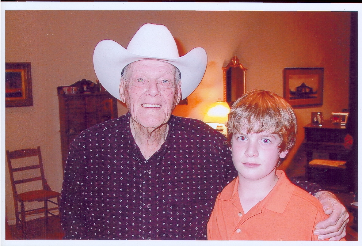 Henry Meador with his grandson Cameron, 2006