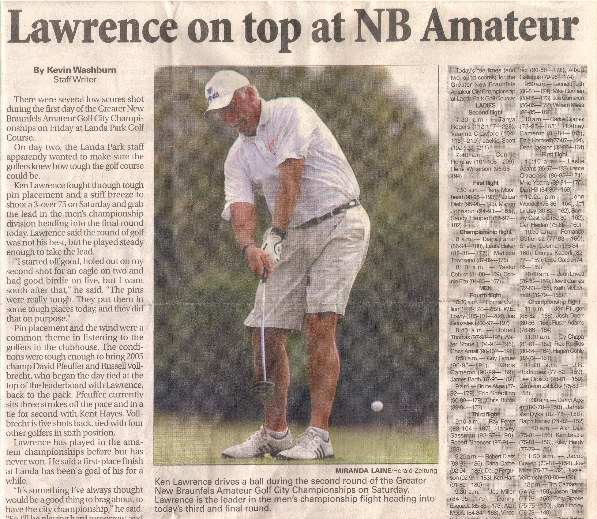 New Braunfels Amateur Golf Champtionship, 2006