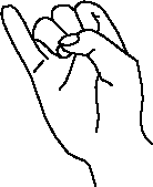 The letter i in Sign Language