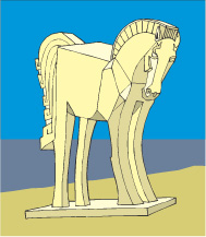 drawing of Trojan horse
